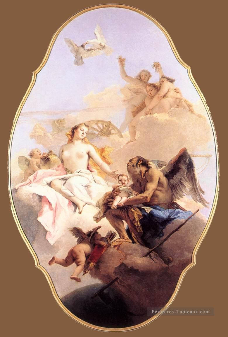 Une allégorie avec Vénus et le temps Giovanni Battista Tiepolo Peintures à l'huile